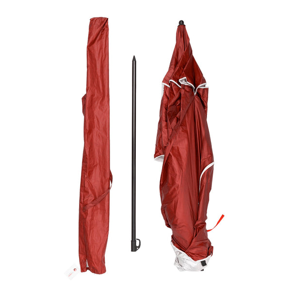 Havana Outdoors Beach Umbrella 2.4M Garden Portable Shade Shelter Red Patio Umbrellas