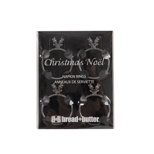 Bread And Butter Napkin Rings Stag Head 4 Pack Napkin Rings & Holders