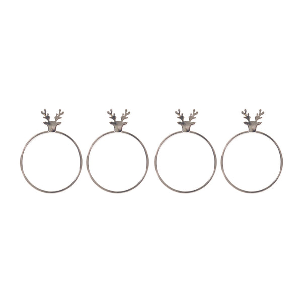 Bread And Butter Napkin Rings Stag Head 4 Pack Napkin Rings & Holders