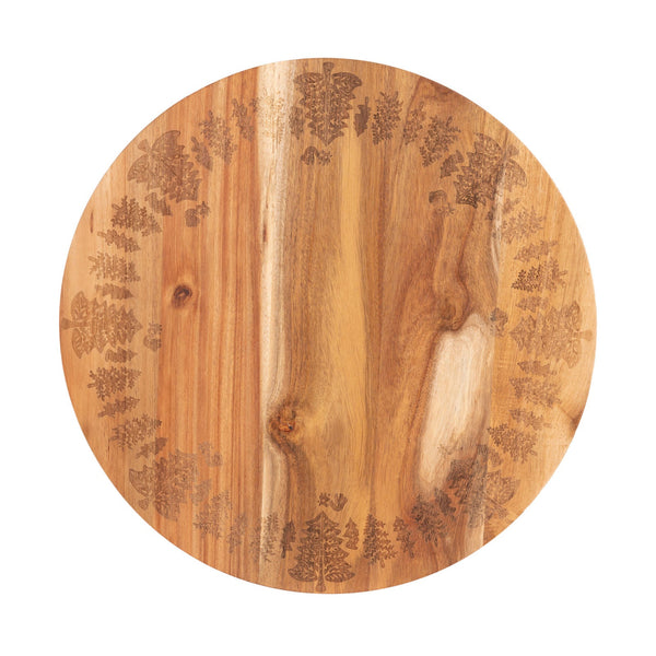 Bread And Butter 18 Inch Wooden Lazy Susan Tray Trees Trays