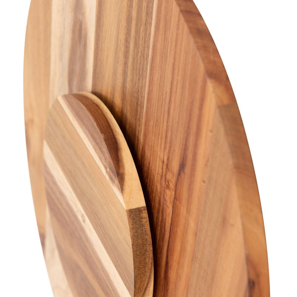 Bread And Butter 18 Inch Wooden Lazy Susan Tray Snowflake Trays