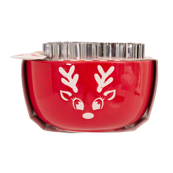 Bread And Butter Electroplate Icy Reindeer Mini Mix Bowl Set Bowls