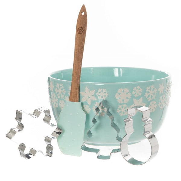Bread And Butter Electroplate Icy Snowflake Mini Mix Bowl Set Bowls