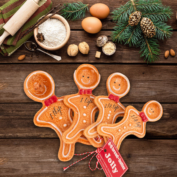 Bread And Butter Figurine Gingerbread Man 4 Pack Spoons
