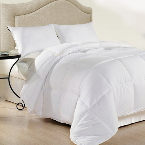 Royal Comfort 500Gsm Duck Feather Down Quilt Ultra Warm Soft Single White Quilt Covers
