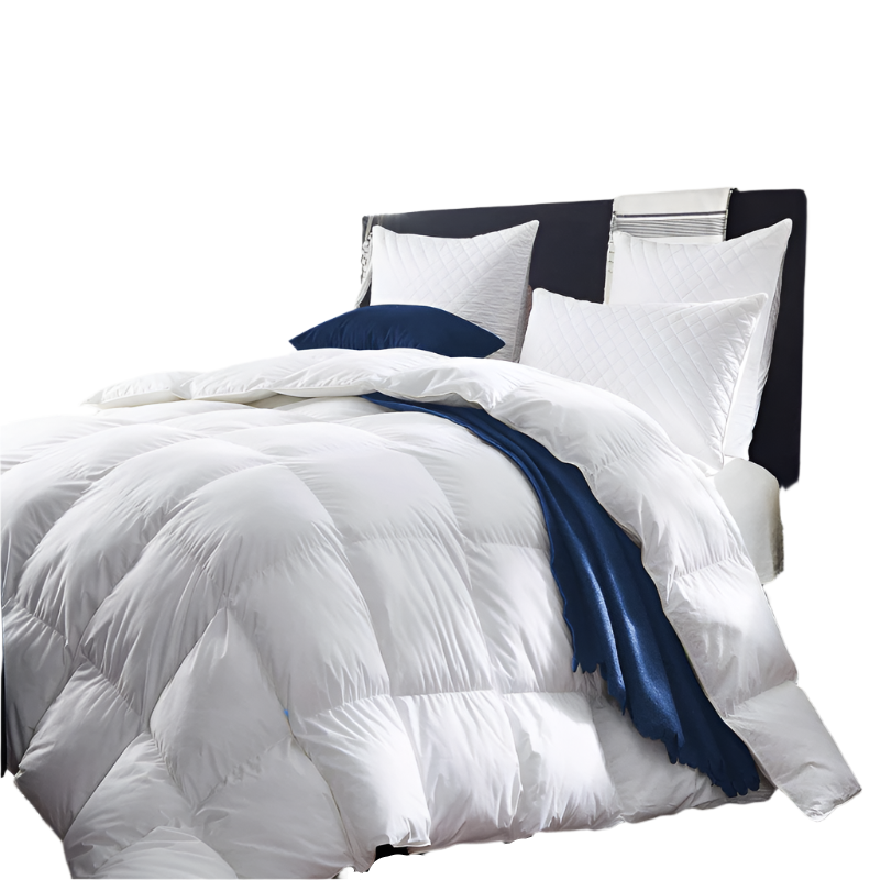 Royal Comfort Quilt 50% Duck Down Feather 233Tc Cotton Pure Soft Duvet Double White Double Bed Quilts