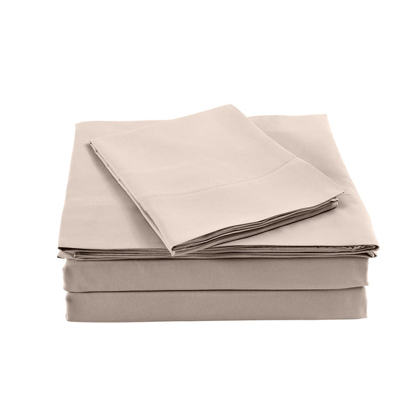 Royal Comfort Bamboo Blended Sheet & Pillowcases Set 1000Tc Ultra Soft Bedding Double Warm Grey Double Bed Comforters