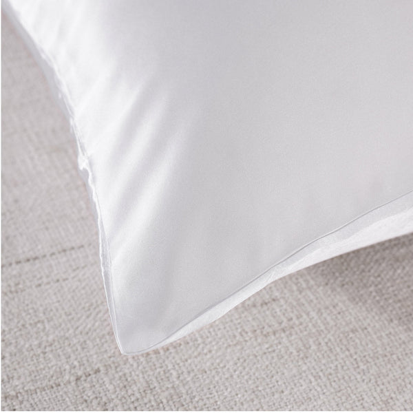 Royal Comfort Mulberry Soft Silk Hypoallergenic Pillowcase Twin Pack 51 X 76Cm White Pillow Cases