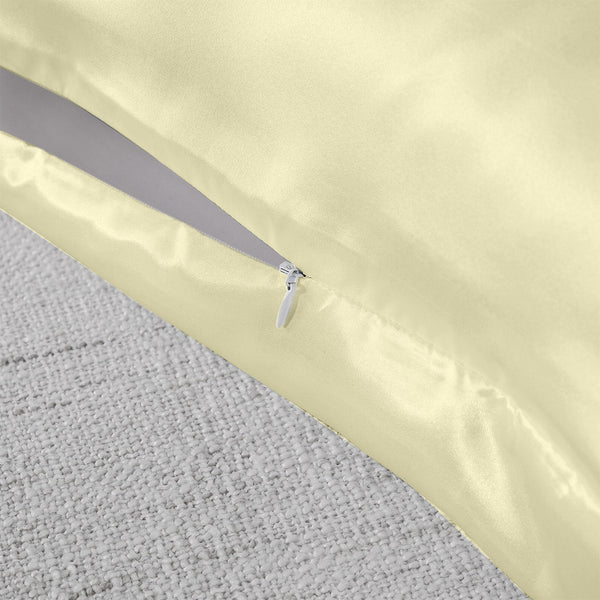 Royal Comfort Mulberry Soft Silk Hypoallergenic Pillowcase Twin Pack 51 X 76Cm Ivory Pillow Cases