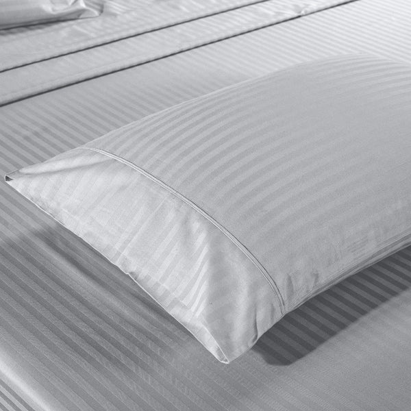 Kensington 1200 Thread Count 100% Egyptian Cotton Sheet Set Stripe Hotel Grade King Silver Sheets