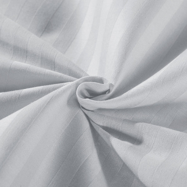 Kensington 1200 Thread Count 100% Egyptian Cotton Sheet Set Stripe Hotel Grade King Silver Sheets