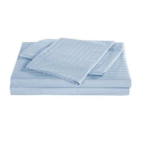 1200 Thread Count 100% Egyptian Cotton Sheet Set Stripe Hotel Grade King Size Chambray Sheets