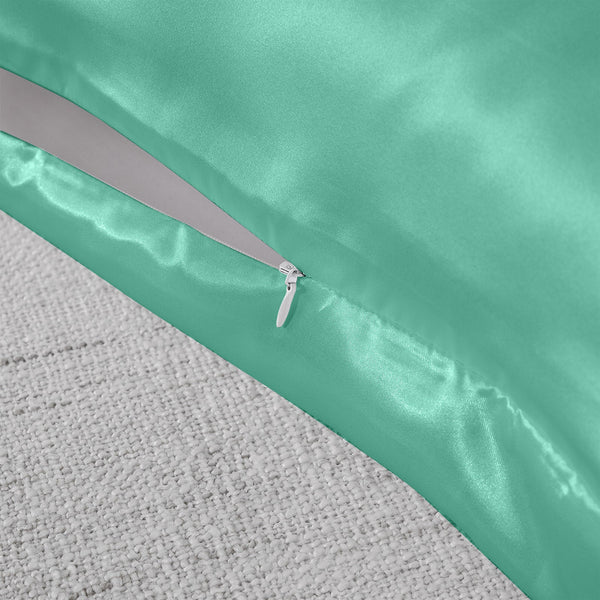 Royal Comfort Mulberry Soft Silk Hypoallergenic Pillowcase Twin Pack 51 X 76Cm Mint Pillow Cases