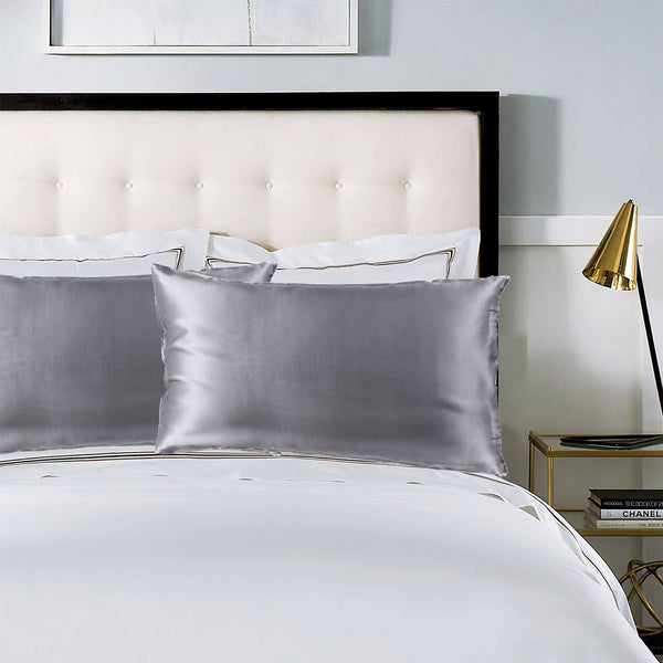 Royal Comfort Pure Silk Pillow Case 100% Mulberry Hypoallergenic Pillowcase Charcoal Pillow Cases