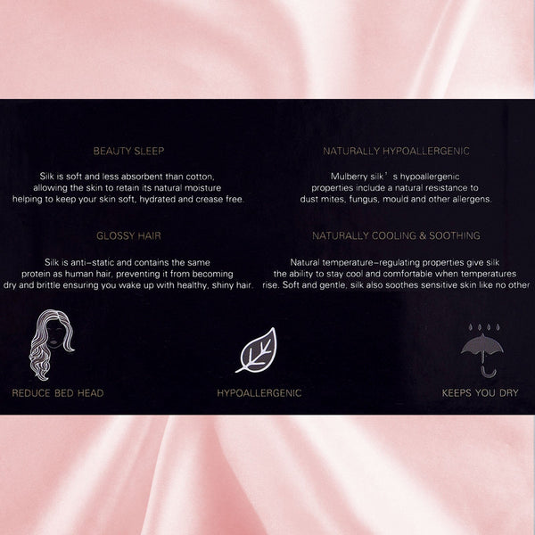 Royal Comfort Pure Silk Pillow Case 100% Mulberry Hypoallergenic Pillowcase Blush Quilt Covers