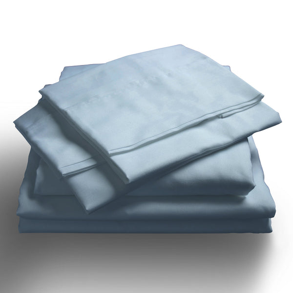 Royal Comfort 1000Tc Hotel Grade Bamboo Cotton Sheets Pillowcases Set Ultrasoft Queen Blue Fog Other Bedding