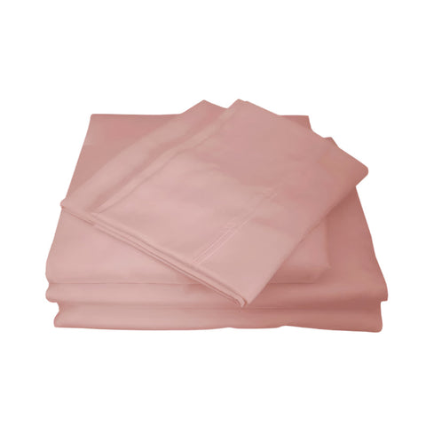 Royal Comfort 1000Tc Hotel Grade Bamboo Cotton Pillowcases Set Ultrasoft King Blush Sheets