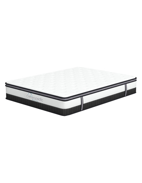 Osteopedic Euro Top Mattress Pocket Spring Medium Firm Hybrid Design Bed 30Cm King White Mattresses