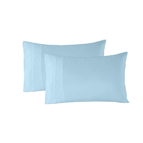 Royal Comfort 1200 Thread Count Sheet Set 4 Piece Ultra Soft Satin Weave Finish Queen Sky Blue Sheets