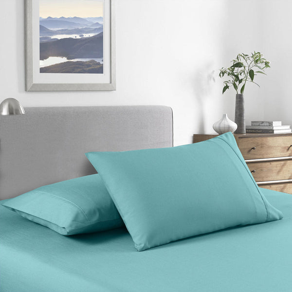 Royal Comfort 2000 Thread Count Bamboo Cooling Sheet Set Ultra Soft Single Aqua Sheets