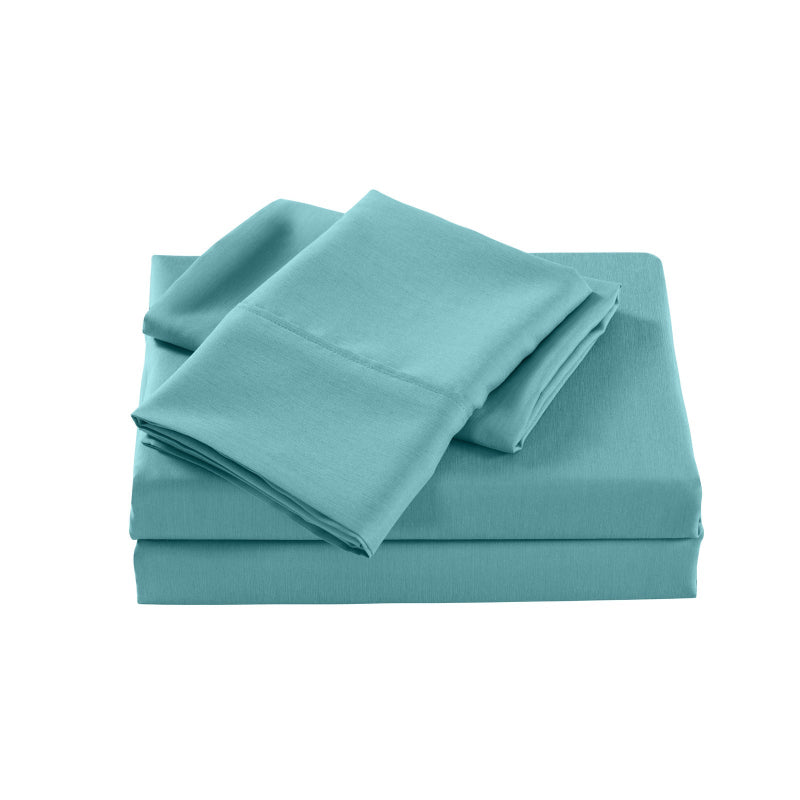Royal Comfort 2000 Thread Count Bamboo Cooling Sheet Set Ultra Soft Single Aqua Sheets