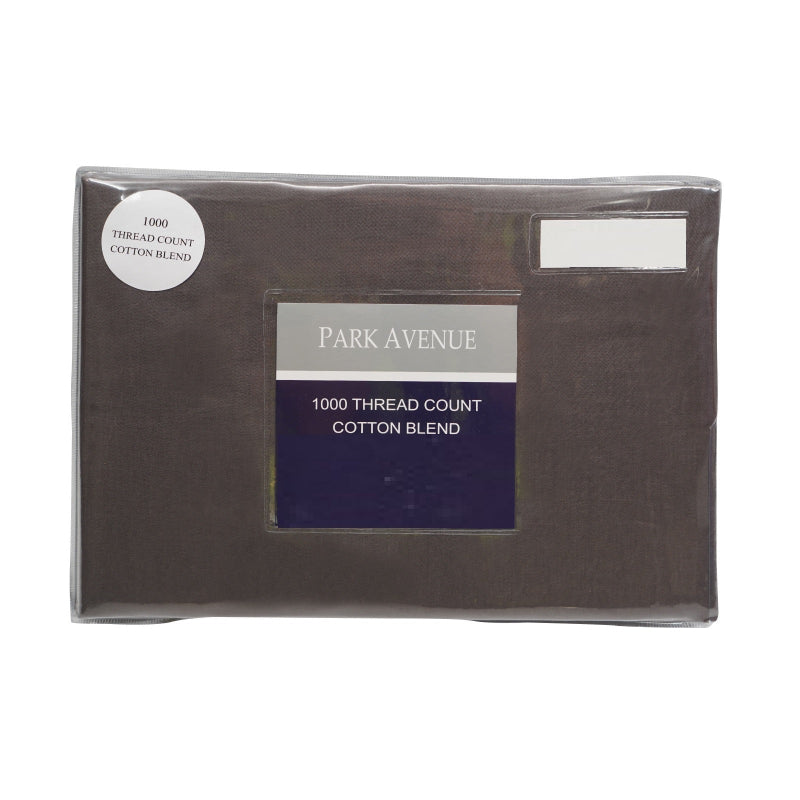 Park Avenue Cotton Blend And Pillowcases Set Single Charcoal Bedding Sheets