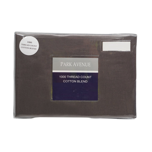 Park Avenue Cotton Blend And Pillowcases Set Single Charcoal Bedding Sheets