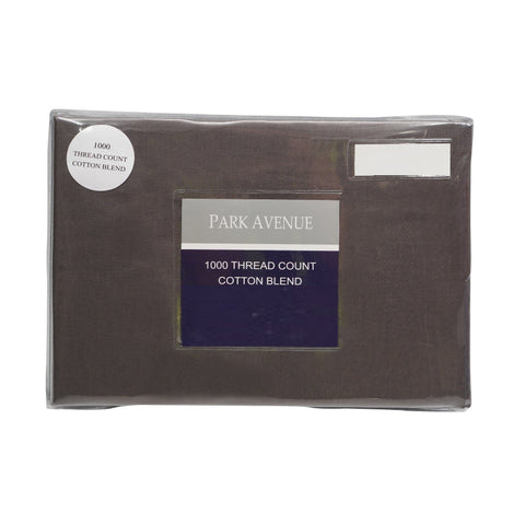 Park Avenue Cotton Blend And Pillowcases Set Single Charcoal Bedding Sheets