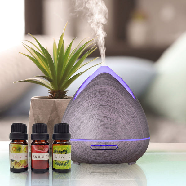 Essential Oils Ultrasonic Aromatherapy Diffuser Air Humidifier Purify 400Ml Violet Diffusers
