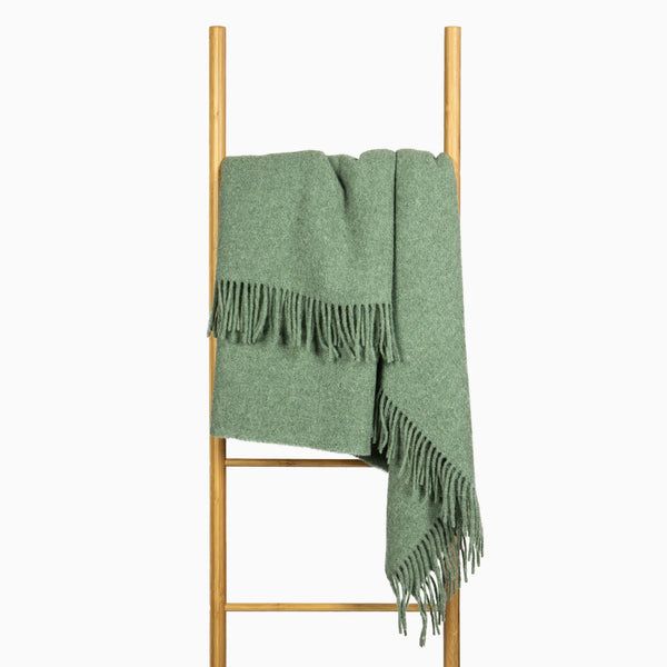 Brighton Throw 100% Nz Wool Sage Throws & Afghans