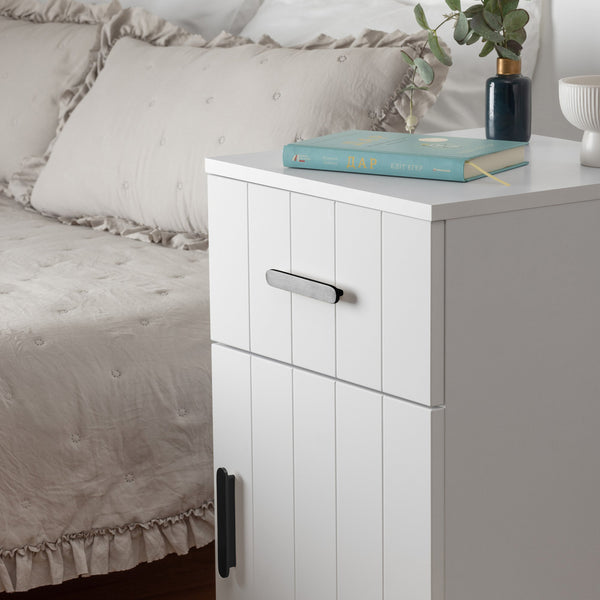 Porto Bedside Table White Vj Panel Oval Black Bedside Tables