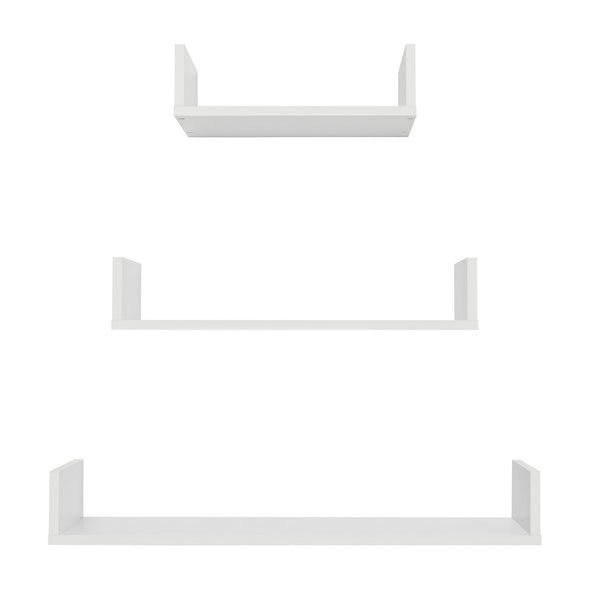 Oslo Three Piece Shelf Kit (White) Wall Shelves