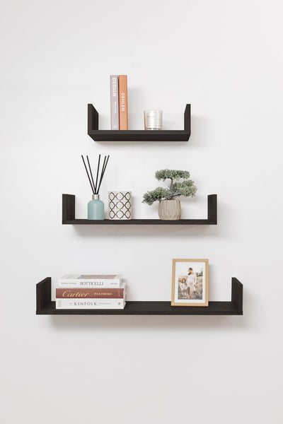 Oslo Three Piece Shelf Kit (Nordic Ash) Wall Shelves
