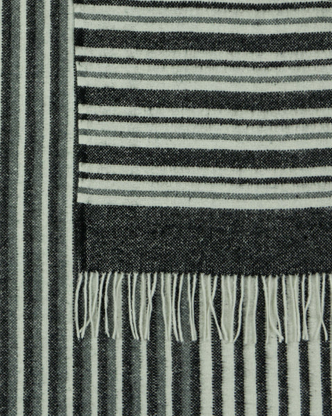 Richmond Throw Reclaimed Wool Blend Monochrome Throws & Afghans