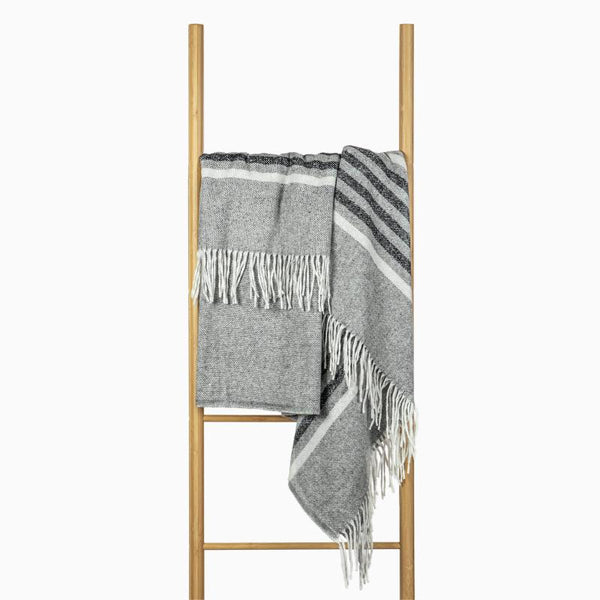Codu Richmond Throw Reclaimed Wool Blend Grey Throws & Afghans
