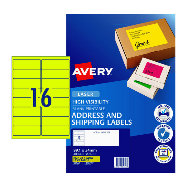 Avery Laserlabel Yl L7162fy 16Up Pack Of 25 Address & Shipping Labels