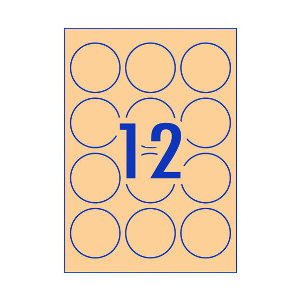 Avery Label Rd Brn 60Mm 12Up Pack Of 15 Address & Shipping Labels