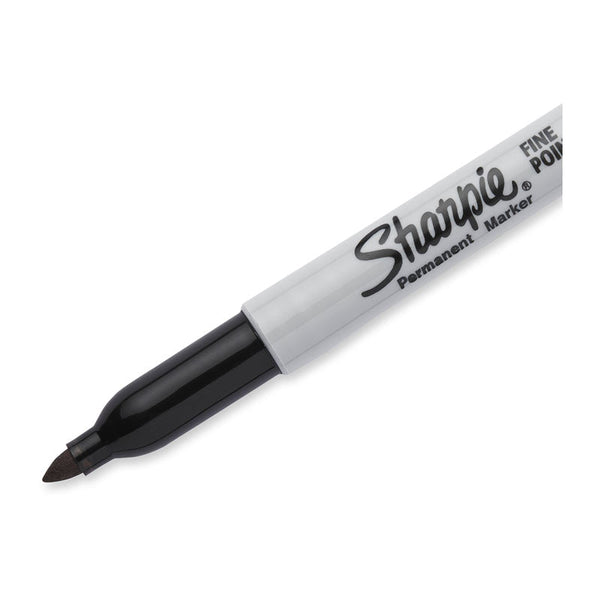 Sharpie Fine Point Permanent Marker Black Box Of 12 Art Pens & Markers