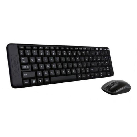 Logitech Wireless Keyboard &Amp Mouse Combo Mk220 Black Usb Receiver Keyboard & Mouse Bundles