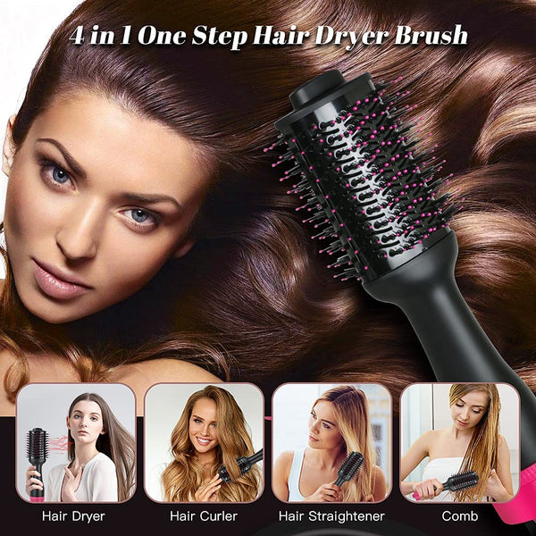 Hot Air One Step Hair Dryer Negative Ion Anti Frizz Blowout For Dryingstraightening Curling And Volumizer (Au Plug) Hair Dryers