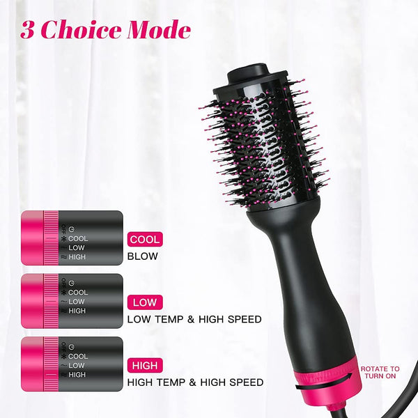 Hot Air One Step Hair Dryer Negative Ion Anti Frizz Blowout For Dryingstraightening Curling And Volumizer (Au Plug) Hair Dryers