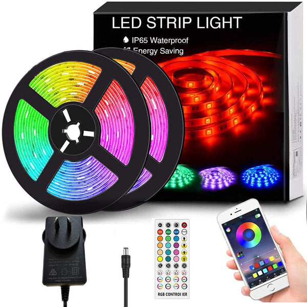 12M Led Strip Lights Rope For Bedroom And Home (5050 App With Remote Control) Smart Light Strips