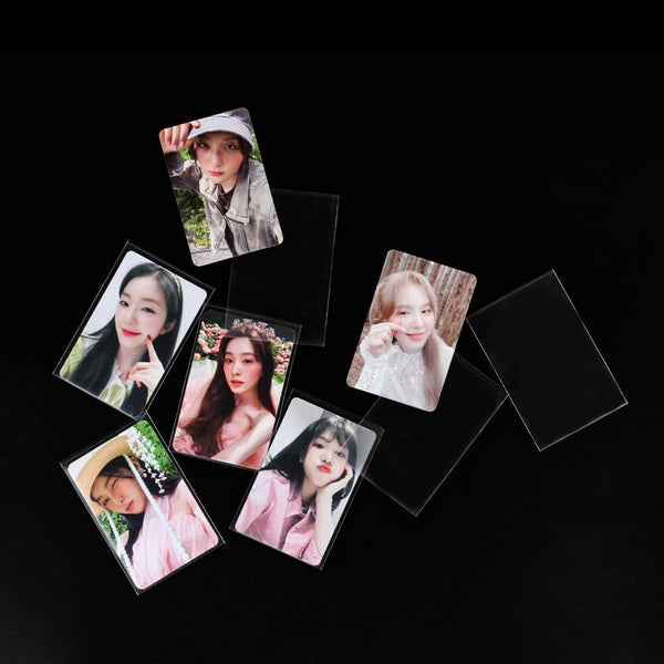 Vikus Photocard Sleeves 100 Packs 200 Microns Unsealable Kpop Albums & Refills
