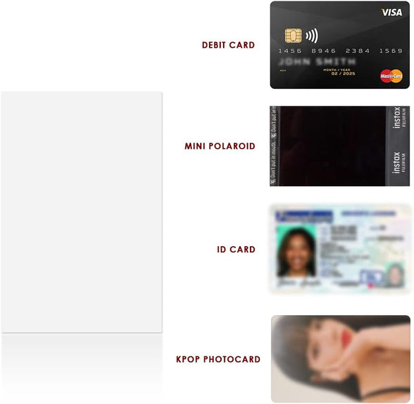 Vikus Photocard Sleeves 100 Packs 200 Microns Unsealable Kpop Albums & Refills