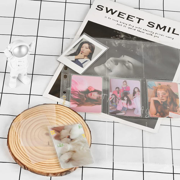 Vikus Photocard Sleeves 100 Packs 200 Microns Unsealable Kpop Albums & Refills