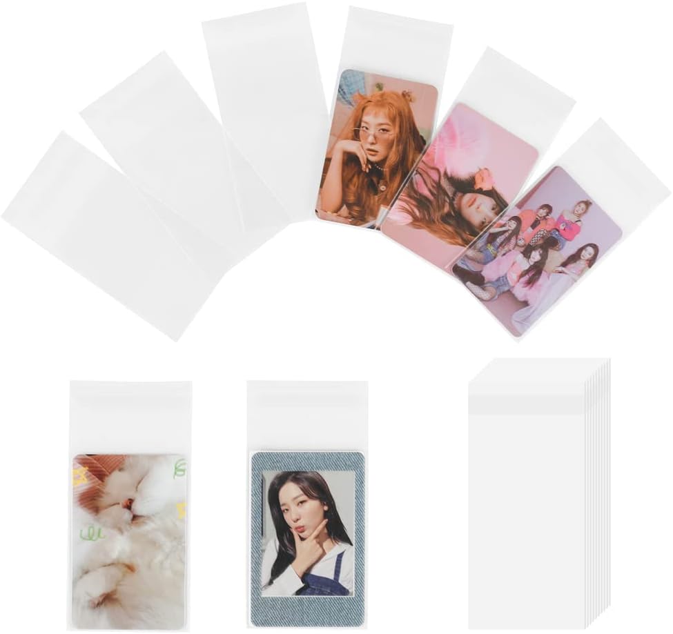 Vikus Photocard Sleeves 200 Microns Sealable For Kpop 100 Packs Albums & Refills