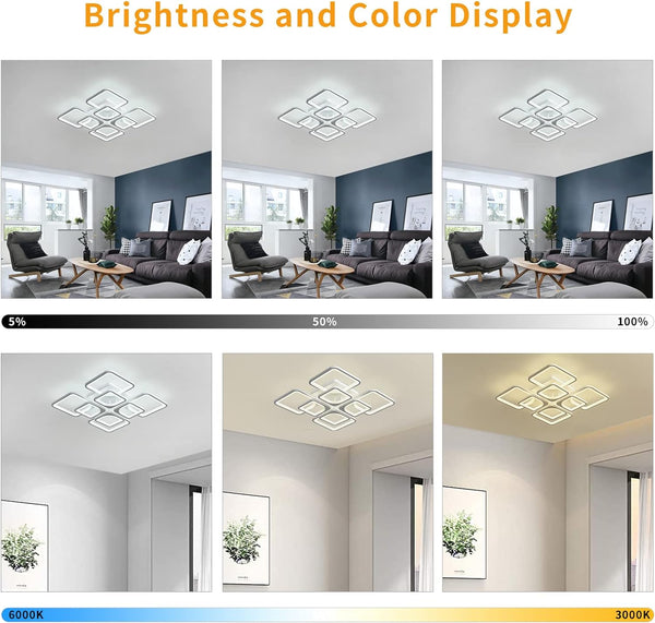 Modern Led Ceiling Light Dimmable With Remote Control Down Lights