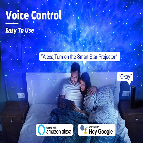 Star Projector Galaxy Light Bedroom Connected With Alexa And Google Home Night Lights