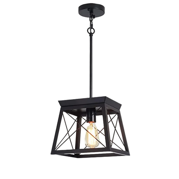 Farmhouse Pendant Light Rustic Lantern Chandelier Black Chandeliers & Ceiling Fixtures