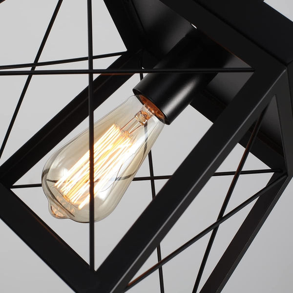 Farmhouse Pendant Light Rustic Lantern Chandelier Black Chandeliers & Ceiling Fixtures